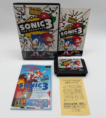 SONIC THE HEDGEHOG 3 Japan Mega Drive MD with Case + Manual + Insert MD0184