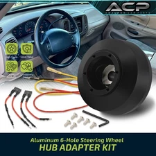 For 97-02 Ford F-150 F-250 F-350 6 Bolt Quick Release Steering Wheel Hub Adapter