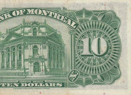 2.1.1935 BANK OF MONTREAL CANADA $10 "Dodds & Gordon" **X-RARE** (( EF )) - Picture 3 of 6