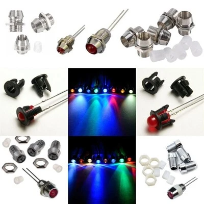 LED Fassung 3mm 5mm Metall Kunststoff Halter LEDs Clip Halterung 10 50 100 Stück - Bild 1 von 4