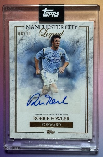 2023-24 Topps Manchester City Forever Robbie Fowler Auto /10 Legend Blue ⚽️