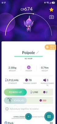 Pokemon Trade GO - Poipole (30days as needed Or 1M Stardust Trade)