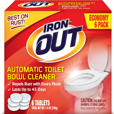Iron OUT Automatic Toilet Bowl Cleaner, Toilet Cleaner, Pack of 1, 6 Tablets,
