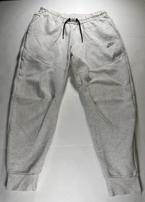 Nike Tech Fleece Revival Joggers Mens L White Heather Grey DD4706-100 Pinwheel