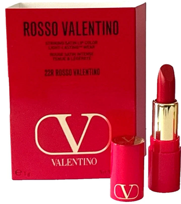 Valentino Rosso Striking Satin Lip Color 22R Rosso Valentino Mini