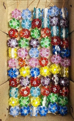 5 Strands 20mm Handmade Lamp Work Glass Beads, Duty Paid Door Delivery.
