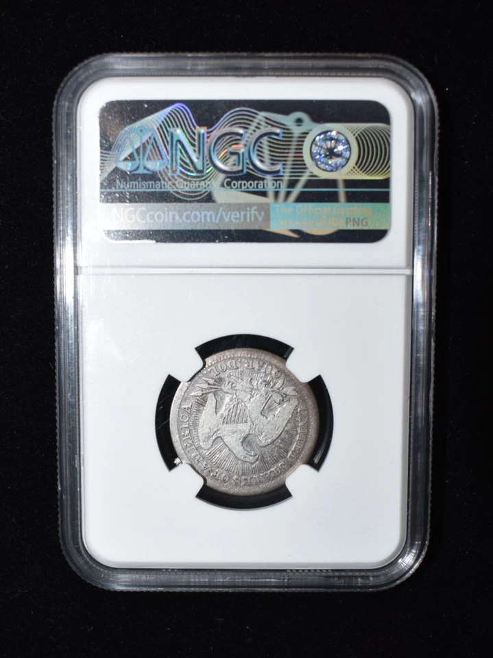 1853 Seated Liberty Quarter Arrows & Rays 25 Cent Silver Coin - NGC Fine 12 - Image 3 of 4