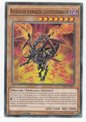 YU-GI-OH Rotäugiger Schwarzer Leuchtfeuerdrache Common LDK2DEJ02 NEU!
