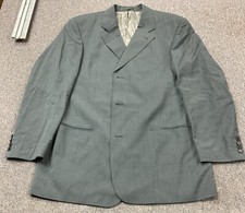 EUC Hugo Boss Einstein Omega Virgin Wool Cerruti Grey Suit Blazer Jacket - 52