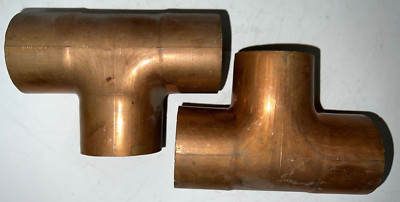 NIBCO COPPER PIPE TEE 1-1/2'' SIZE 4-1/4'' LENGTH 3'' HEIGHT LOT OF 2**