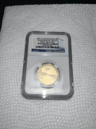 2011 S Sacagawea Dollar PF69 Ultra Cameo Wampanoag Treaty NGC Certified