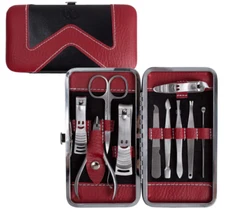 Manicure Pedicure Set Beauty Bon 10pc Nail Clippers Kit with Case Stainless Stee