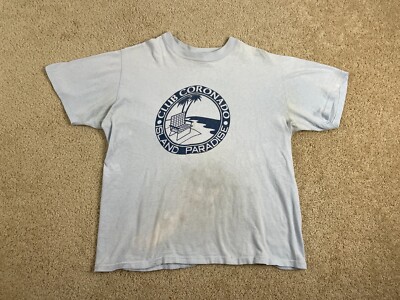 Vintage Hi Cru Steelman T-Shirt Mens Large Single Stitch USA Club Coronado Blue