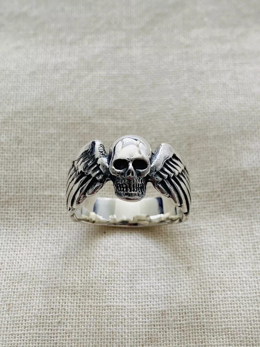 The Great Frog Small Winged Skull Ring size N RRP 150 eBay