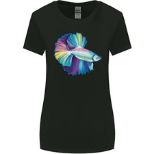 A Colourful Bettafish Aquarium Womens Wider Cut T-Shirt