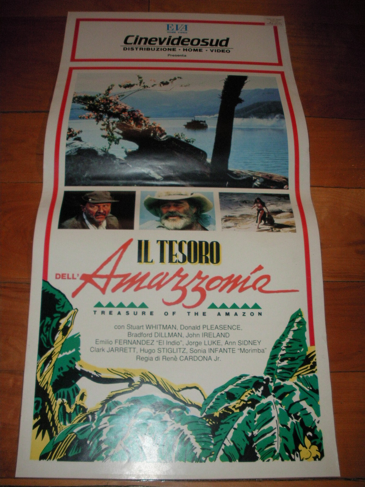 Locandina originale film Il tesoro dell'Amazzonia (1985) - Regia di René Cardona Jr.