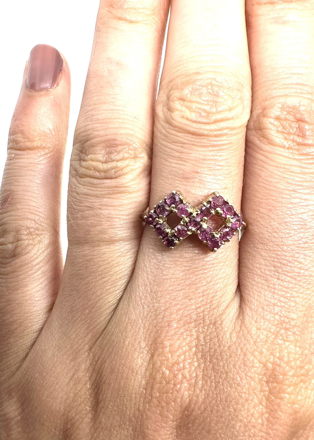 9ct Gold Ruby Ring Yellow Gold Ruby Ring Stylish … - image 4