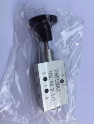 1PCS NEW 105.52.2.1/1 Miniature hand valve Two-position five-way solenoid valve