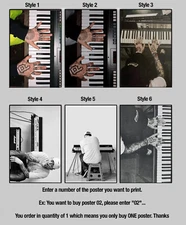 Mac Miller Playing Piano Retro Poster, 2024 Poster, Gift Fans, Home Decor