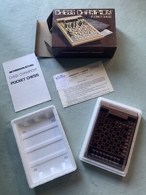 Chess Champion Pocket Chess - DER Klassiker - Rechnung OVP Beschreibung - TOP