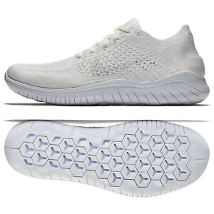 nike free run flyknit all white