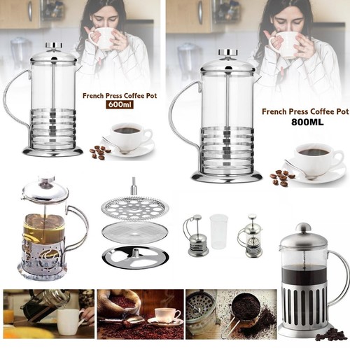 Stainless Steel Glass Cafetiere French 