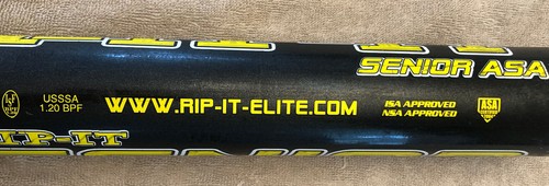 RIP IT ELITE SENIOR Softball Bat 26 Oz ASA RESR2 USSSA NSA ISF Canada ISA HOT! - Picture 9 of 12