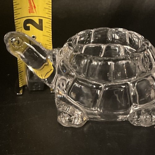 Clear Glass Turtle Tortoise Tea Light Candle Holder Nature - Picture 10 of 10