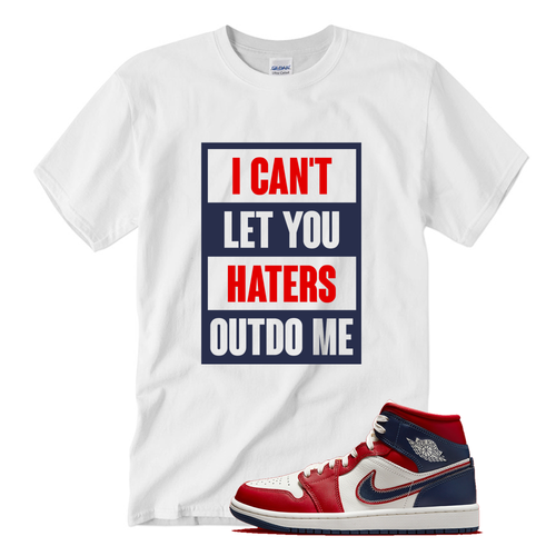 White OUTDO T-Shirt for Red Navy USA 
