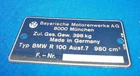 BMW identification plate 100/7
