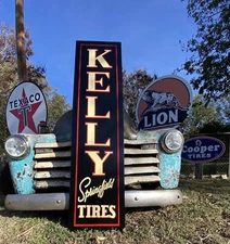Antique Vintage Old Style Kelly Springfield Tires Sign !!