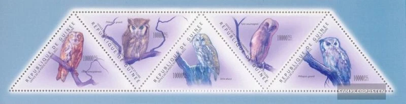 Guinea 8641-8645 Kleinbogen (kompl. Ausgabe) postfrisch 2011 Eulen - Bild 1 von 1