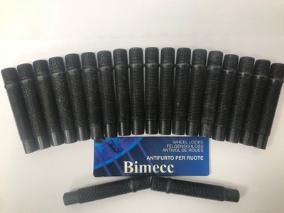 ALUFELGENBOLZEN UMBAUSCHRAUBEN X 20 SCHWARZ 90mm M14X1,25 FÜR BMW MINI F54 F60