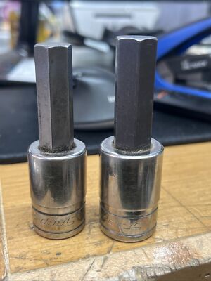 Snap On 307ESAY 2 Pc 1/2'' Drive SAE Hex Standard Bit Socket Driver Set