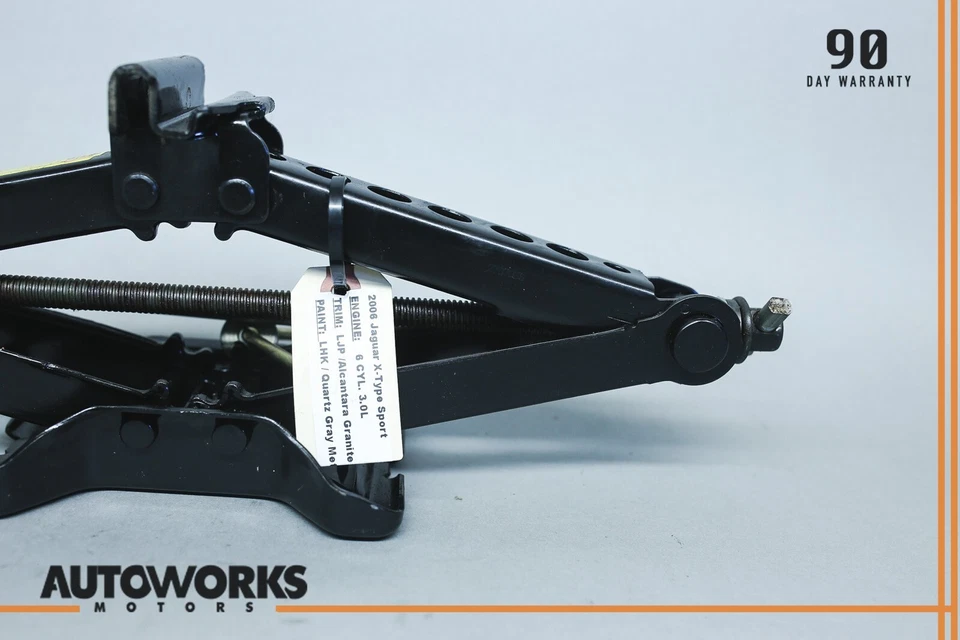 02-08 Jaguar X-Type X400 Herramienta de gato de neumático de repuesto de emergencia 1X4A18080AD OEM Foto 3 de 4