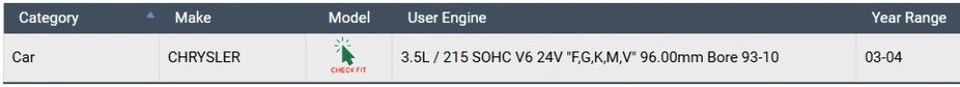 Enginetech RMCR215CP | Kit de reanillo premium para 03-04 Chrysler 3,5 L/215 SOHC V6 Foto 2 de 4