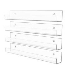 Acrylic 15" Invisible Floating Wall Ledge Display Shelves,Floating Wall Bookshel