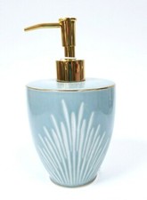 NEW  KASSATEX BLUE,WHITE AND GOLD ACCENT,PUMP PORCELAIN DISPENSER 