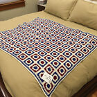 Handmade Afghan Throw / Blanket From Designer Collection - Round and Round We Go