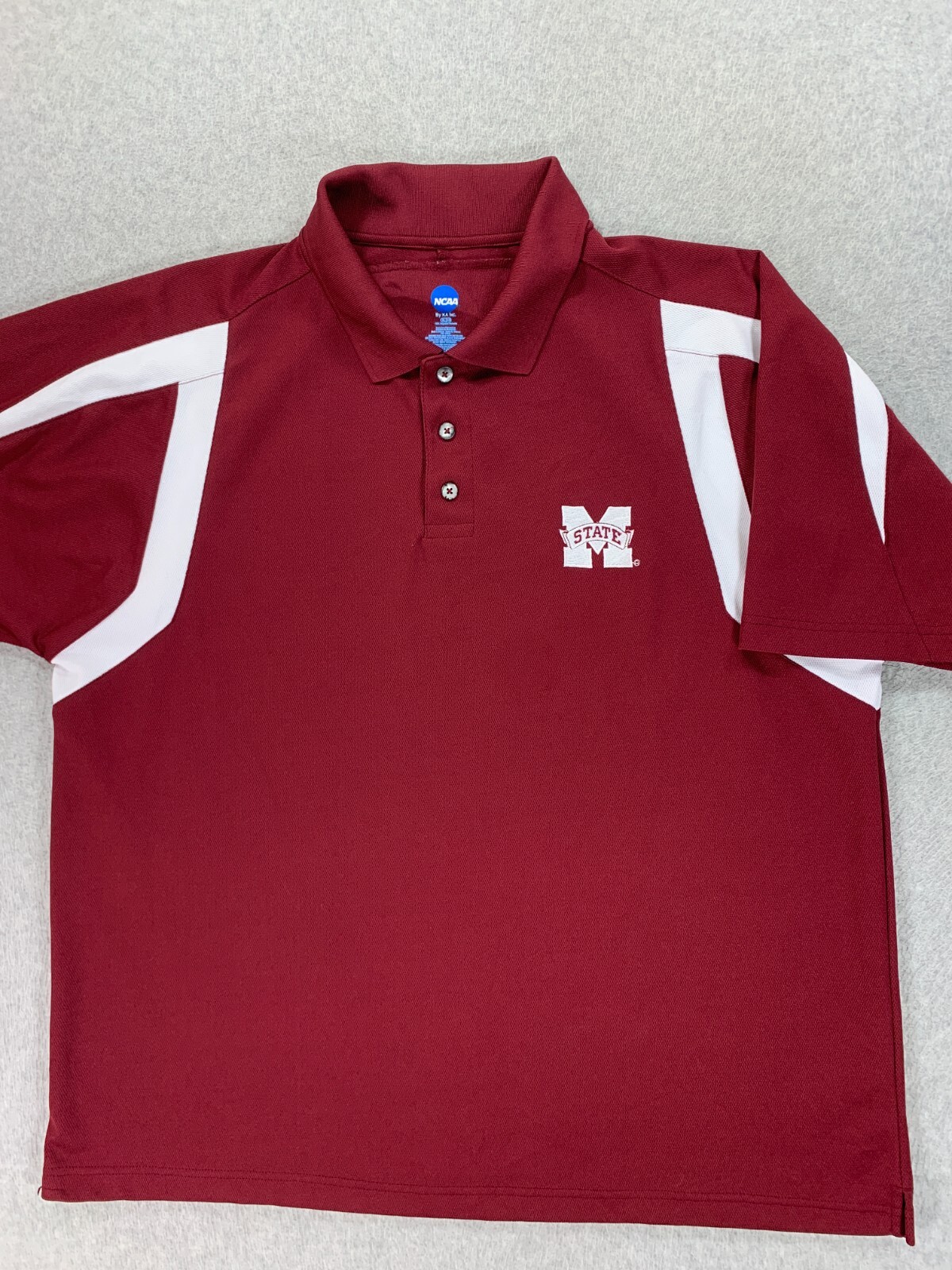 Mississippi State Bulldogs NCAA Campus Short Sleeve Polo Shirt (Men's XL) Maroon