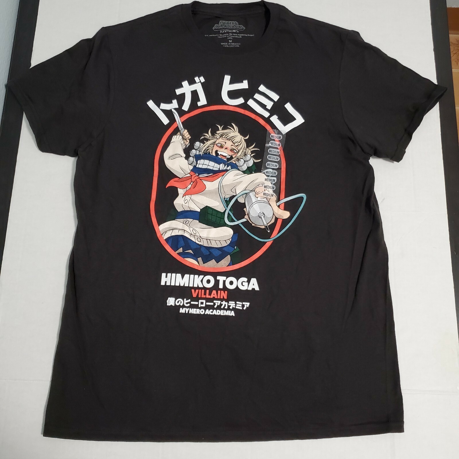 T shirt nera My Hero Academia Himiko Toga Villain taglia M nuova altra funzione