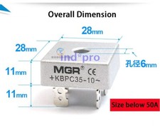 1PC Single Phase Rectifier Bridge Module 15A 20A 35A AC To DC 12V 24V 10 PC