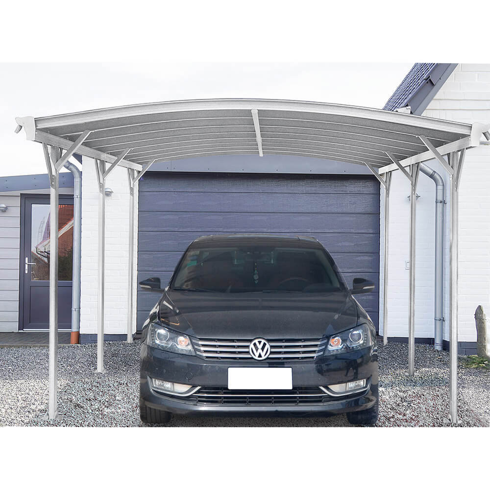 Carport Garage Unterstand Einzelcarport Bausatz Aluminium Hohlkammerstegplatten