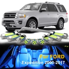 13x Blue Interior LED Light Bulbs For Ford Expedition 2003-2017 +License plate 