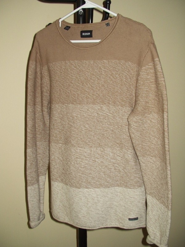 HUDSON Heavy 100% Cotton Crewneck Sweater - Man's Large