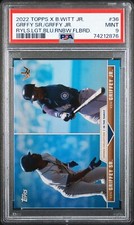 Ken Griffey Jr. and Sr. - 2022 Topps X Bobby Witt Jr. Royal Light Blue  PSA 9