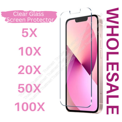 Wholesale Lot For iPhone 14 13 12 11 XR 8 7 6 SE Tempered Glass Screen Protector