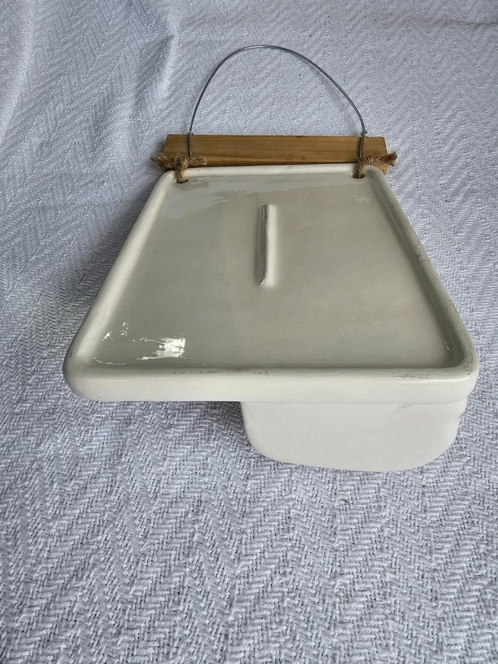 New! Small White Wall Hanging Planter Ceramic Planter - Image 3 of 4