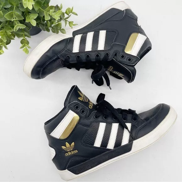 black gold adidas high tops