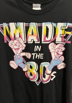 Nintendo Super Mario Bros Mens Size XL 80's Retro Old School Shirt, Rare Find!
